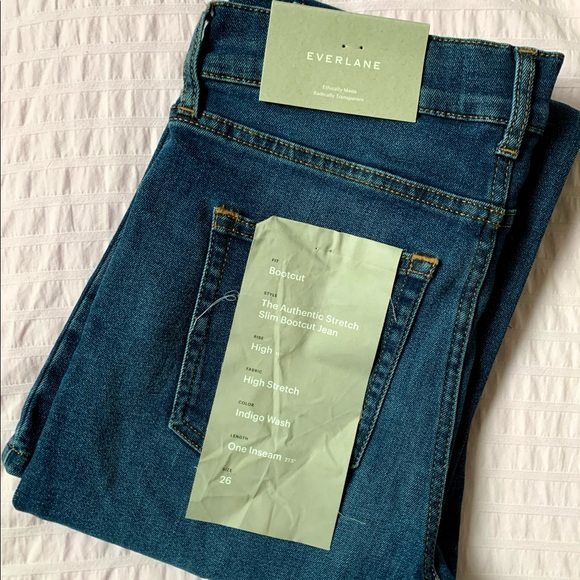 Everlane Authentic Stretch - Slim Bootcut- High Waist mini flare Size 26 - Picture 7 of 8